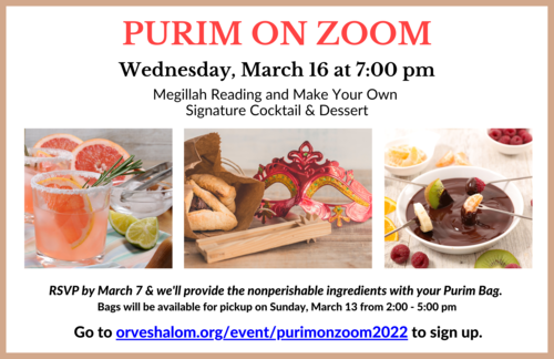 Banner Image for Purim on Zoom 2022