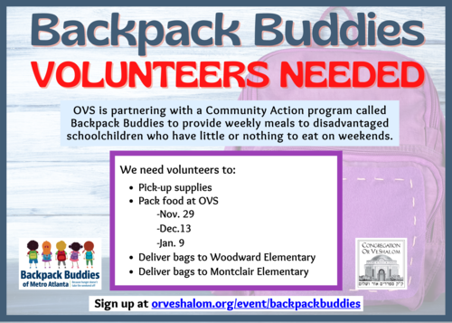 Banner Image for Backpack Buddies Volunteering