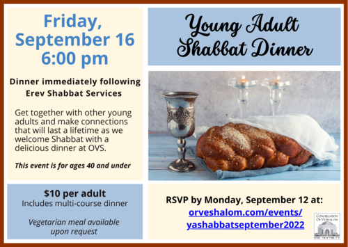 Banner Image for Young Adult Shabbat Dinner