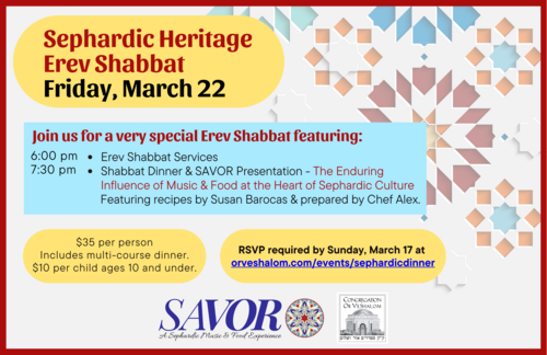 Banner Image for Sephardic Heritage Shabbat Dinner