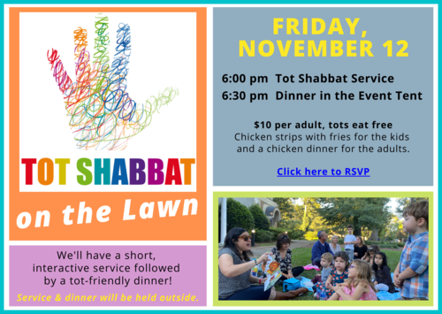 Banner Image for Tot Shabbat on the Lawn - November 12, 2021