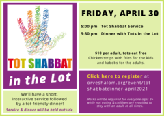 Banner Image for Tot Shabbat in the Lot - April 30 2021