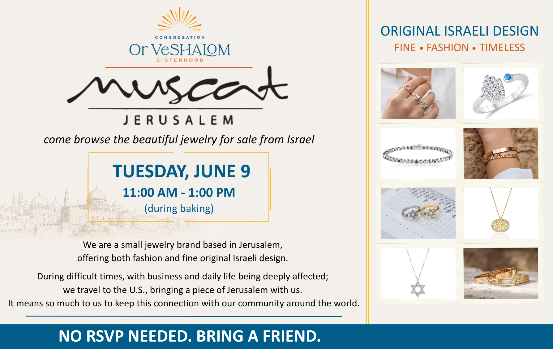 Muscat Jewelry Event Postcard LARGE